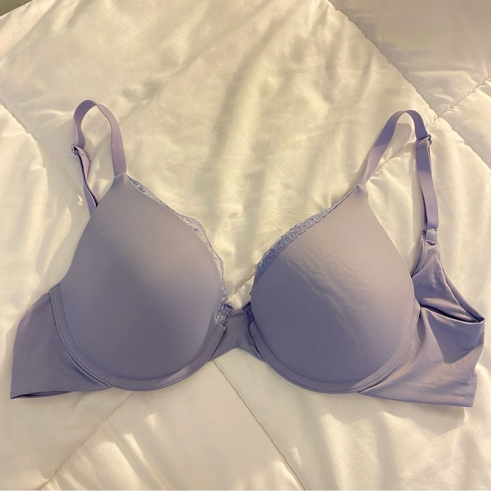 Maidenform Purple Bra with‎ Lace Detail